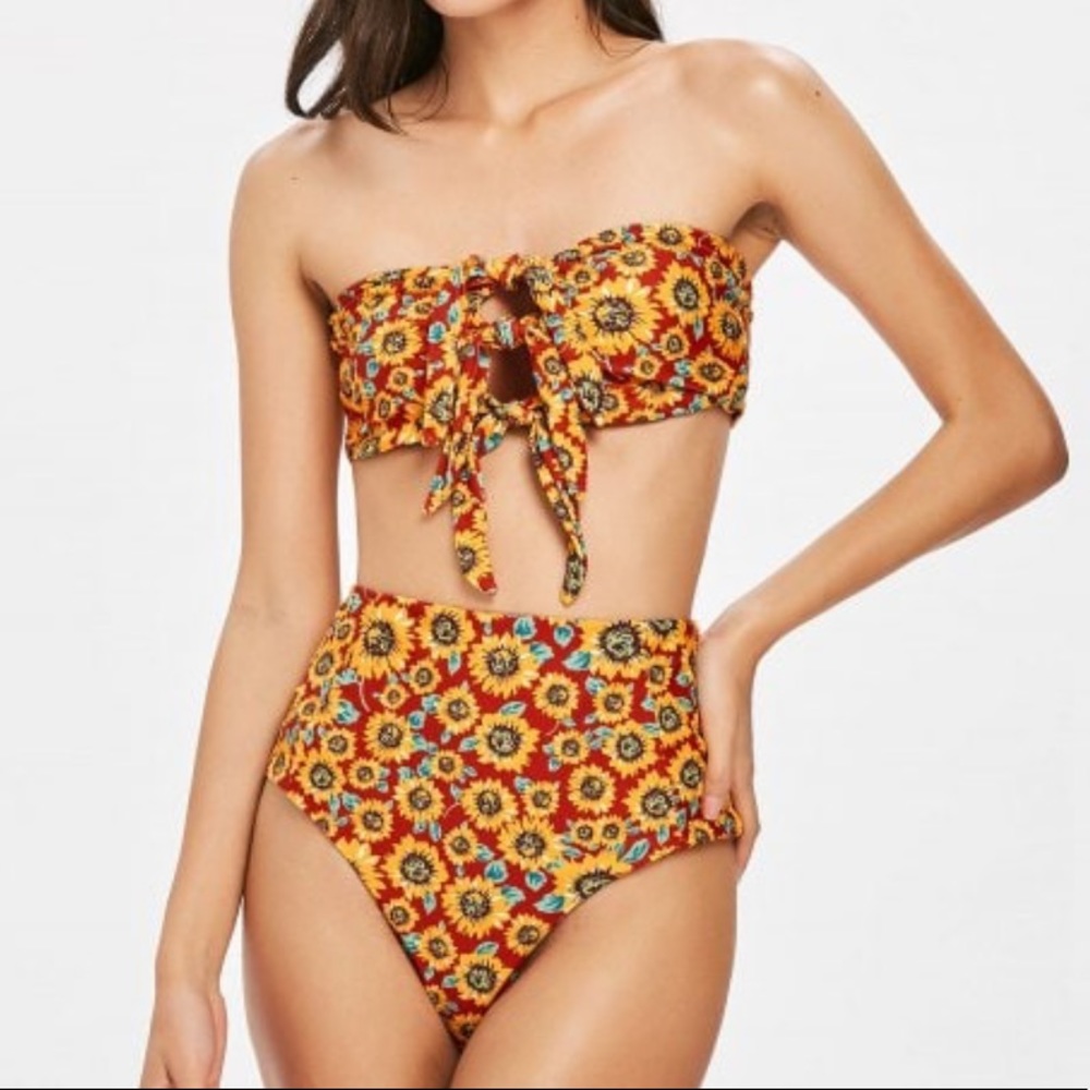 Sunflower High Waisted Bikini - Size Small